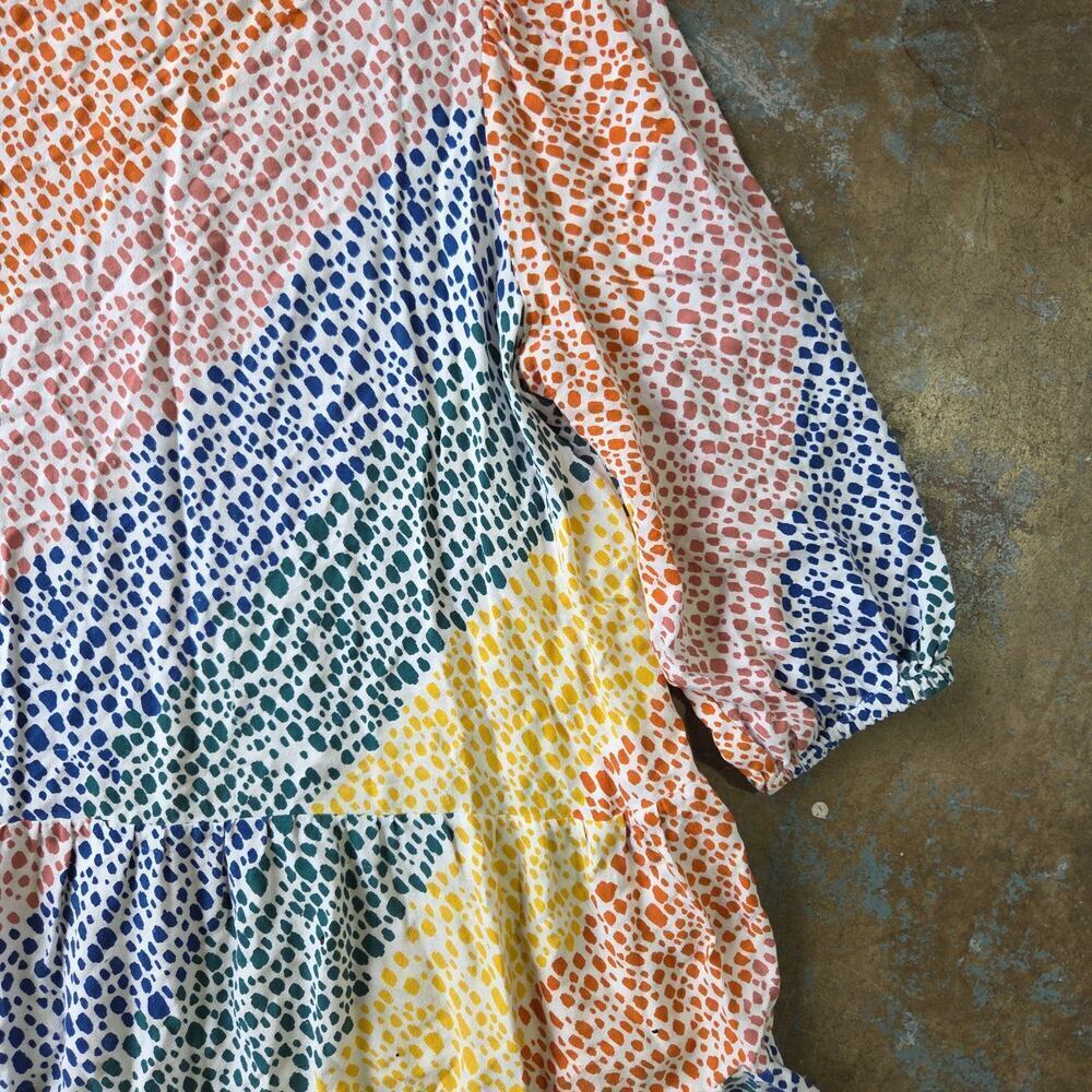 Eloquii Elements Colorful Dress Plus Size 18 Dots Whimsical Rainbow Fun Mod - Picture 4 of 12